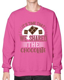 its time that we shared the chocolate 289# - chocolate- Sweatshirt - Crew