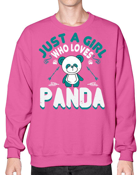 just a girl who loves panda 161# - bears - animals- Sweatshirt - Crew