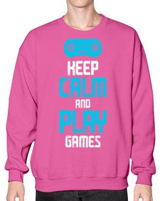 keep calm and play games 133# - video games- Sweatshirt - Crew
