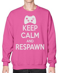 keep calm and respawn 134# - video games- Sweatshirt - Crew