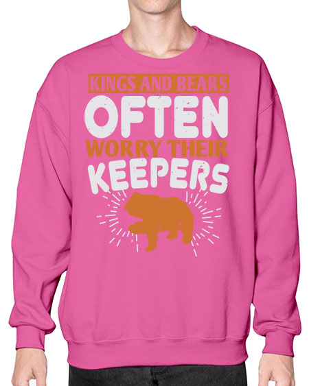 kings and bears often worry their keepers 165# - bears - animals- Sweatshirt - Crew