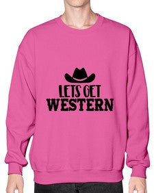 lets get western 723# - western- Sweatshirt - Crew