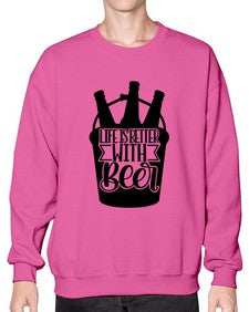 life is better with beer 1312# - beer- Sweatshirt - Crew
