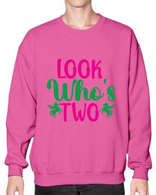 look whos two 268# - unicorn- Sweatshirt - Crew