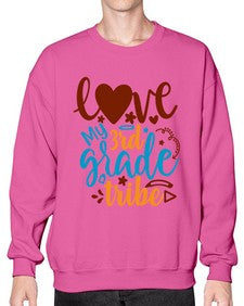 love my third grade tribe 524# - third grade- Sweatshirt - Crew
