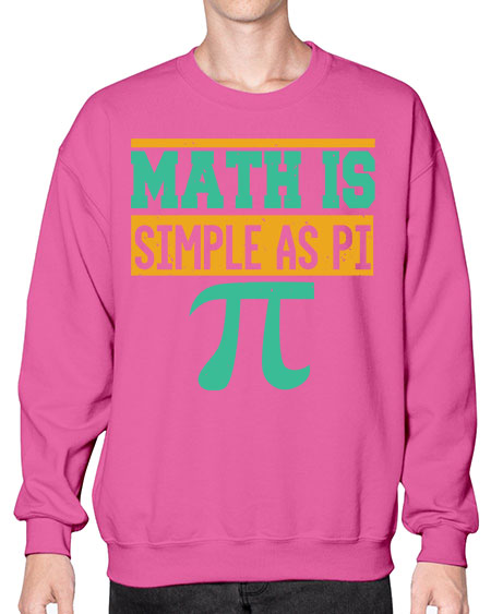 math is simple as pi 35# - pi- Sweatshirt - Crew