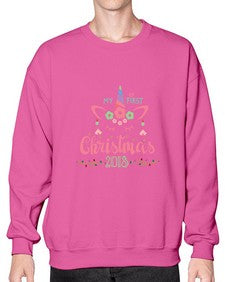 my first christmas unicorn 317# - unicorn- Sweatshirt - Crew