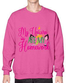 my unicorn ate my homework 319# - unicorn- Sweatshirt - Crew