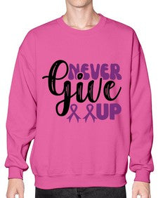 never give up 198# - alzheimers- Sweatshirt - Crew