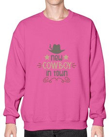 new cowboy in town 953# - western- Sweatshirt - Crew
