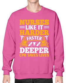 nurses like it harder Style 1245# - nurse- Sweatshirt - Crew
