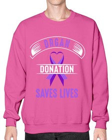 organ donation saves lives 202# - alzheimers- Sweatshirt - Crew