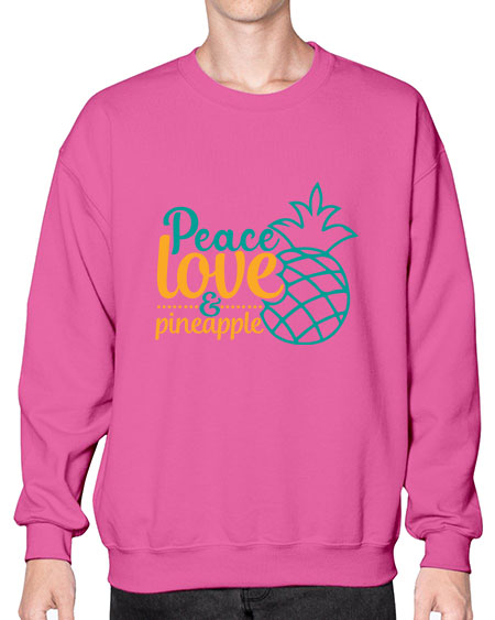 peace love pineapple Style 82# - summer- Sweatshirt - Crew