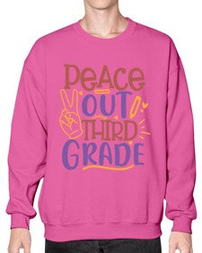 peace out third grade 645# - third grade- Sweatshirt - Crew