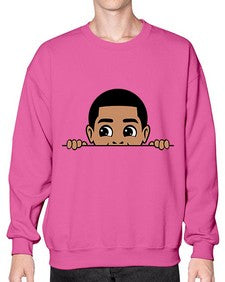 peekaboo boy 17# - black boys or men- Sweatshirt - Crew