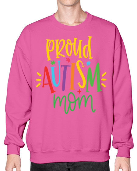 proud autism mom Style 35# - autism- Sweatshirt - Crew