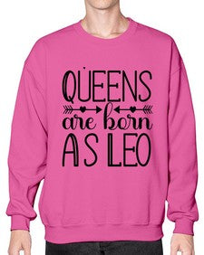 queens are born as Leo 394# - leo- Sweatshirt - Crew