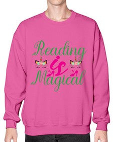 reading is magical 369# - unicorn- Sweatshirt - Crew