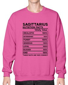 sagittarius Nutrition Facts 400# - sagittarius- Sweatshirt - Crew