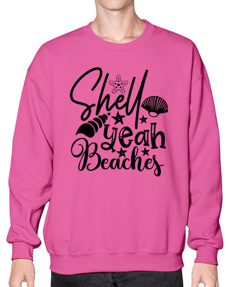 shell yeah beaches Style 75# - summer- Sweatshirt - Crew