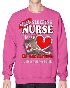 sleeping nurse 1402# - nurse- Sweatshirt - Crew