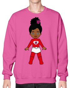 super kids girl 5# - black girls or women- Sweatshirt - Crew