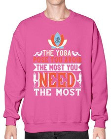 the yoga pose you avoid the most you need the most  568# - yoga- Sweatshirt - Crew