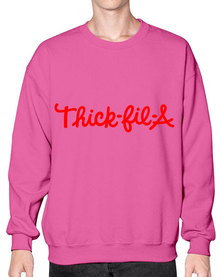 thick fil a 21# - black words and phrases- Sweatshirt - Crew