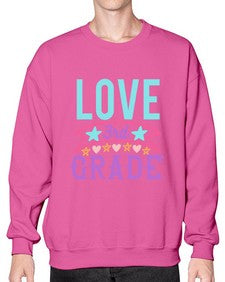 third Grade Love 968# - third grade- Sweatshirt - Crew