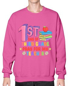 third day of third Grade 944# - third grade- Sweatshirt - Crew
