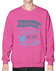 third grade shark doo doo doo doo 972# - third grade- Sweatshirt - Crew