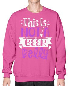 this is not a beer belly 1648# - beer- Sweatshirt - Crew