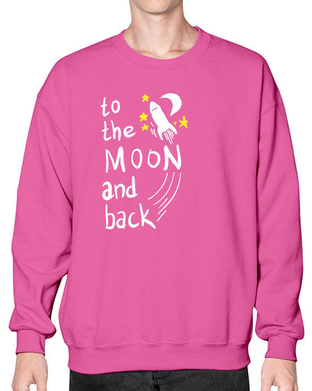 to the moon and back 9# - moon- Sweatshirt - Crew