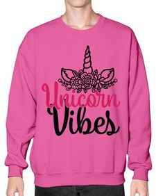 unicorn vibes 512# - unicorn- Sweatshirt - Crew