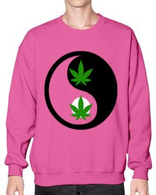 yin and yang weed 1264# - marijuana- Sweatshirt - Crew