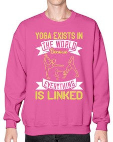 yoga exists in the world because everything is linked  617# - yoga- Sweatshirt - Crew