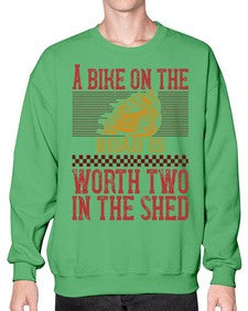A bike on the worth two in the shet 1# - motorcycle- Sweatshirt - Crew