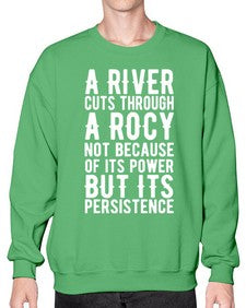 A river cuts through a roky 4# - motorcycle- Sweatshirt - Crew