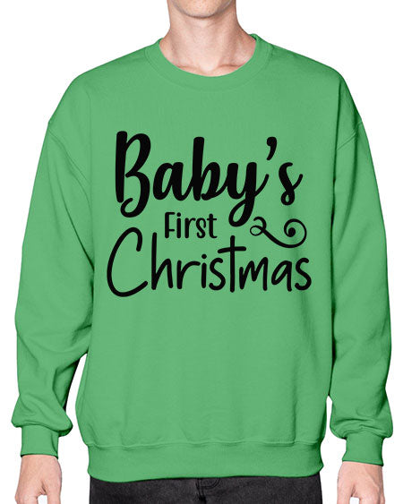 Babys First Christmas 277# - baby- Sweatshirt - Crew