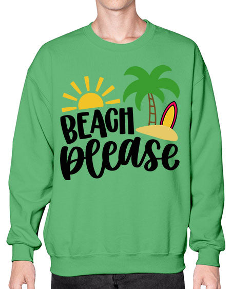 Beach Please Style 51# - summer- Sweatshirt - Crew