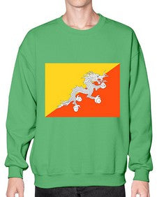 Bhutan 456# - world flags- Sweatshirt - Crew