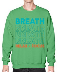 Breath Relax Focus 181# - yoga- Sweatshirt - Crew