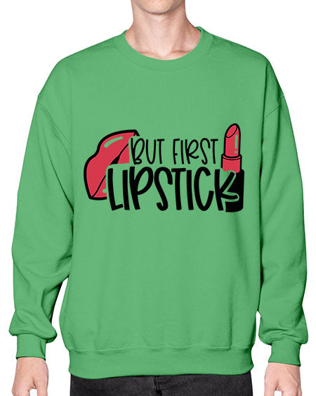 But First Lipstick Style 119# -makeup Sweatshirt - Crew