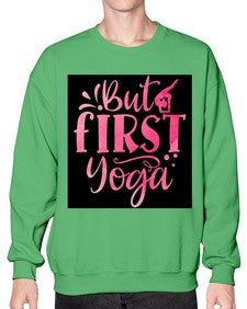 But First Yoga  188# - yoga- Sweatshirt - Crew