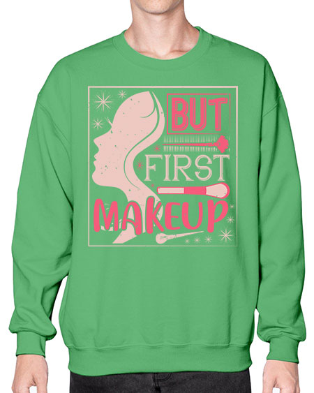 But first makeup Style 260# -makeup Sweatshirt - Crew