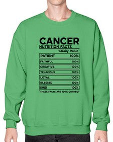 Cancer Nutrition Facts 148# - cancer- Sweatshirt - Crew