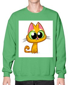 Cat 66# - cartoon animals- Sweatshirt - Crew