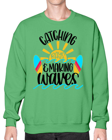 Catching Rays Making Waves Style 49# - summer- Sweatshirt - Crew