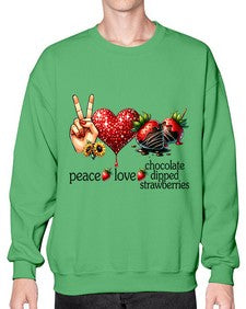 Chocolate Dipped Strawberries 727# - strawberry- Sweatshirt - Crew