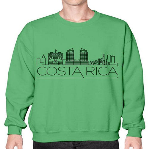 Costa Rica Minimal Skyline 631# - cities- Sweatshirt - Crew